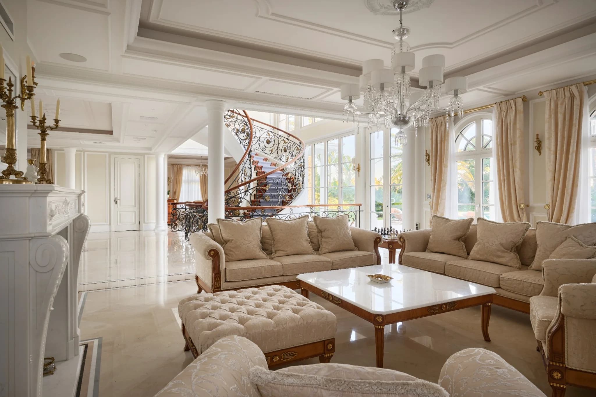 Main Living Room at Villa Palace de Lys