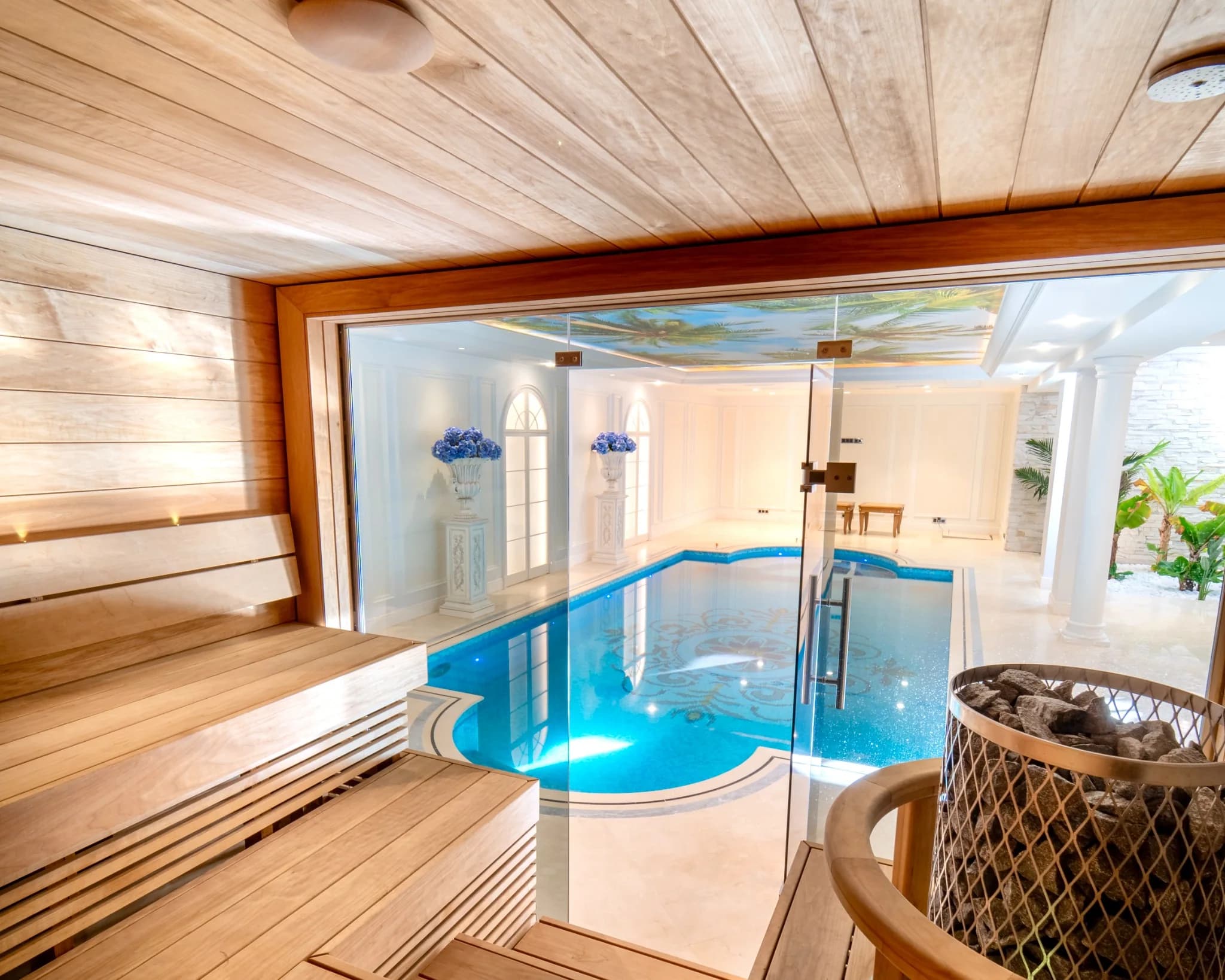 Sauna & Pool View at Villa Palace de Lys